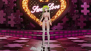 Hatsune Miku Shake It Song Undressing Dance Hentai Mmd 3D Blonde Hair Color Edit Smixix