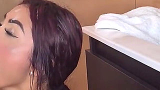 Morning Sex with Big Tits Girlfriend Messed up, so We Fuck in the Shower