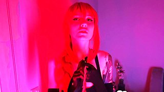 Wigged Babe Gives POV Blowjob Like a Pro