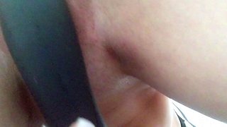 Stacked brunette goes solo toys and masturbation