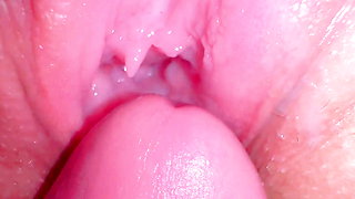 Creampied pink tight pussy cum inside vagina