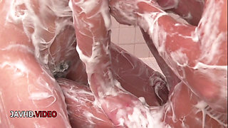 Kinky Asian Brunette Anne Suckles Cock In Shower POV Action Delightfully