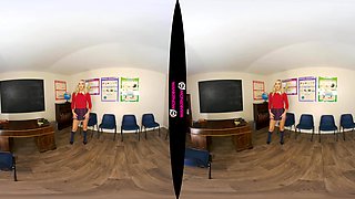 After Class Ass - Blonde Babe Solo Striptease Schoolgirl Uniform