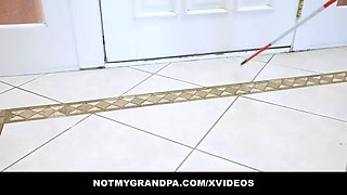 Nasty old man fakes blindness and snoops on hot grand daughter-in-law ava madison