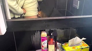 Aroused Slutty Hottie Gets Her Bubble Booty Jizzed After Hot Quickie In the Public Toilet