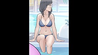 Futanari girl gets down in 3D anime hentai scene