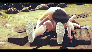 On Titans Hentai - Mikasa Fucked and Threesome with Annie - Manga Anime Japanese Asian Game Porn