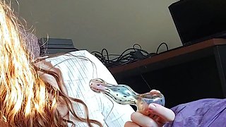 Amateur blondie solo anal masturbation
