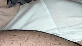 Step mom handjob step son dick under his underwear