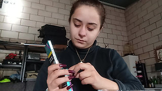 PAWG Girl Smoking Slim Cigarette