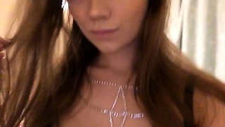 Big boobs webcam babe masturbates and rides her toy