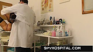 Gorgeous girl at gyno doctor hidden cam video