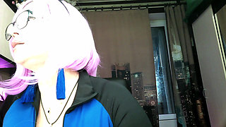 My slutwife and a prankster Aimee in her two broadcasting guises: for young and adult viewers...))