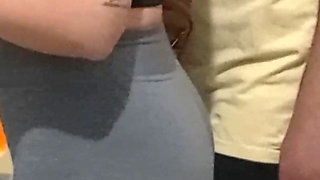 Student Girl Gets Cum on New York Subway Train.