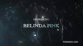 Sexy teen Belinda pink in erotic milk show in first DP interracial