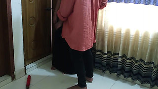 Punjabi Maid in Burqa & Hijab Gets Seduced by Her Big Ass While Cleaning the Bedroom and Then Fucks Her Like a Doggy on the Bed