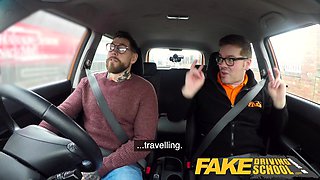 Fake Driving School 2 students have hot backseat sex