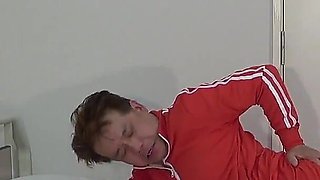 College Girl in Gym Clothes Fucks and Plays with Teacher's Asshole with Strapon