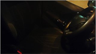 She Masturbates In The Car After Work And Is Interrupted By A Who Cums On Her
