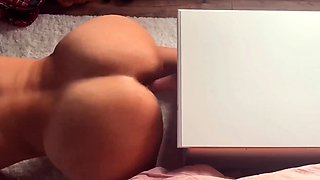 Big-Assed MILF Masturbates with Dildo for Intense Orgasm on