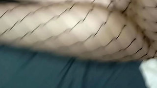 HORNY YOUNG SLUT IN FISHNET STOCKINGS BEGS TO BE FUCKED