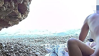 Flashing My Pussy in Front of a Guy in Public Nudist Beach and He Fucks Me and Gives Blowjob - It's Very Risky - Misscreamy