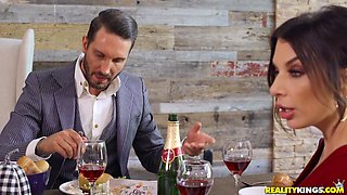 Ivy Lebelle's Steamy Kitchen Encounter with Huge Passion