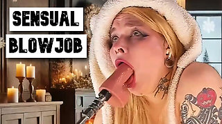 A SLOBBERY BLOWJOB FROM AN ADORABLE BLONDE