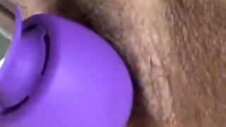 Stimulating My Clit with Wand Vibrator Moaning Intense Orgasms