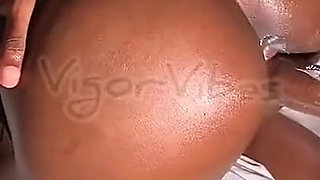 Late Nights Slim Curved Ebony Girl Takes Huge Dick