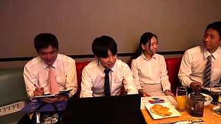 Japanese group sex with pussy licking and fucking