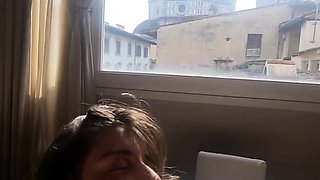 I spit on him while he fucks me hard