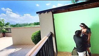 Desi Indian School Girl Fucked Hard on Terrace - Hot 18yo in Uniform