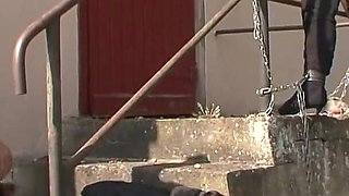 BDSM - Slave Girl Gets Humiliated, Whipped, and Fucked in Chains
