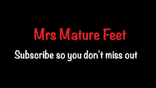 Mrs Mature Feet Showing You All Her Sexy Feet Toes and Soles in Her Favourite Cervin Stockings Part 2