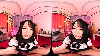 Asian amateur babe give a hot blowjob in POV