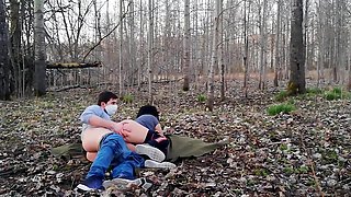 Brother fucked stepsister in a barbecue forest in coronavirus epidemic 2020