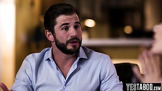 Tiny tattooed blondie unknowingly agrees