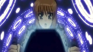 Busty anime teen licked out