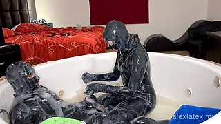 Playing in Cum with Gloomy Babe, Full - Alex Latex