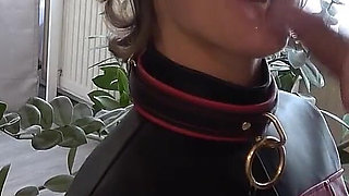 Slave Gets Her Mouth Full of Sperm