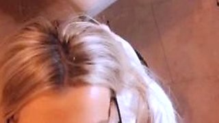 Mexicana blowjob with her big boobs