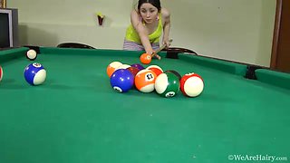 Tri gets bored playing pool - WeAreHairy