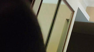 My Indonesian wife swallows my cum for the first time and laughs because she bit my cock