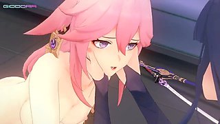 That girl, 3d animated, cock sucking