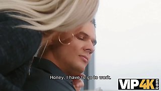 Vip4k. hospitable unshaved cunt of the married woman kindly meets hubbies dong