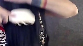 Luscious Long Black Hair Brushed Whipped and Reveals