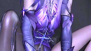 3D Cute Cosplay Babe Teasing the Big Cock to Fuck Her Wet Pussy