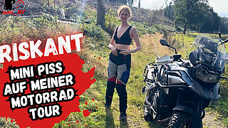 Hot Mini Piss on Motorcycle Tour