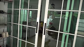 VR Fantasy to Reality, Neighbor`s Visit Ends with Hard Fuck